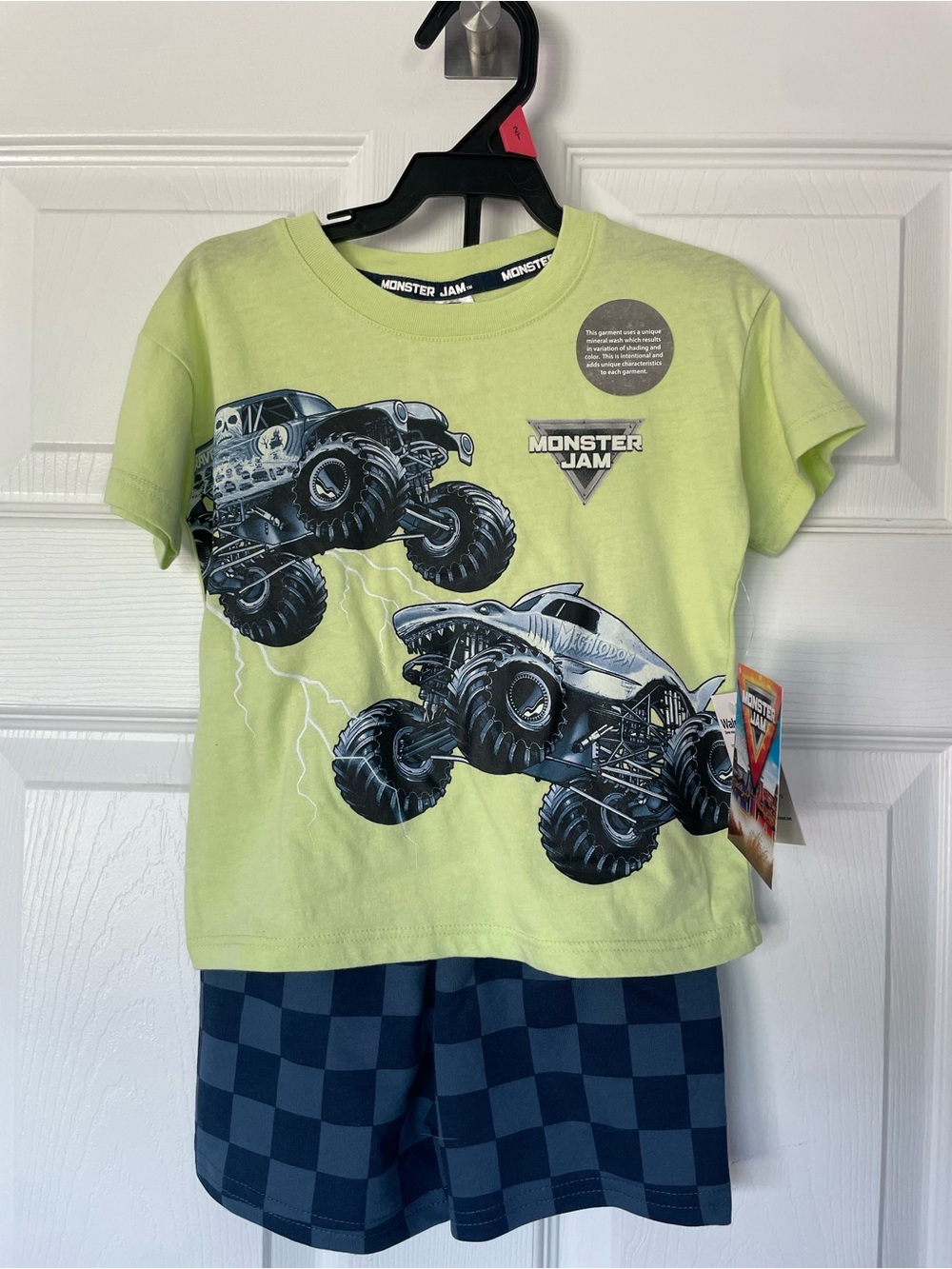 Monster Jam Kids Lime Green Monster Truck Matching Set